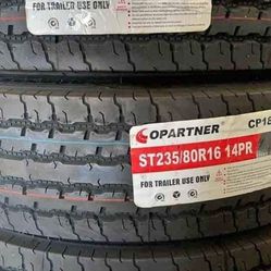 ST 235/80/16 New Trailer Tires 14 Ply All Steel