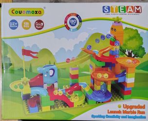 Building blocks marble run 130pcs new stem toy