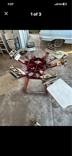 4color 4 station Silkscreen press