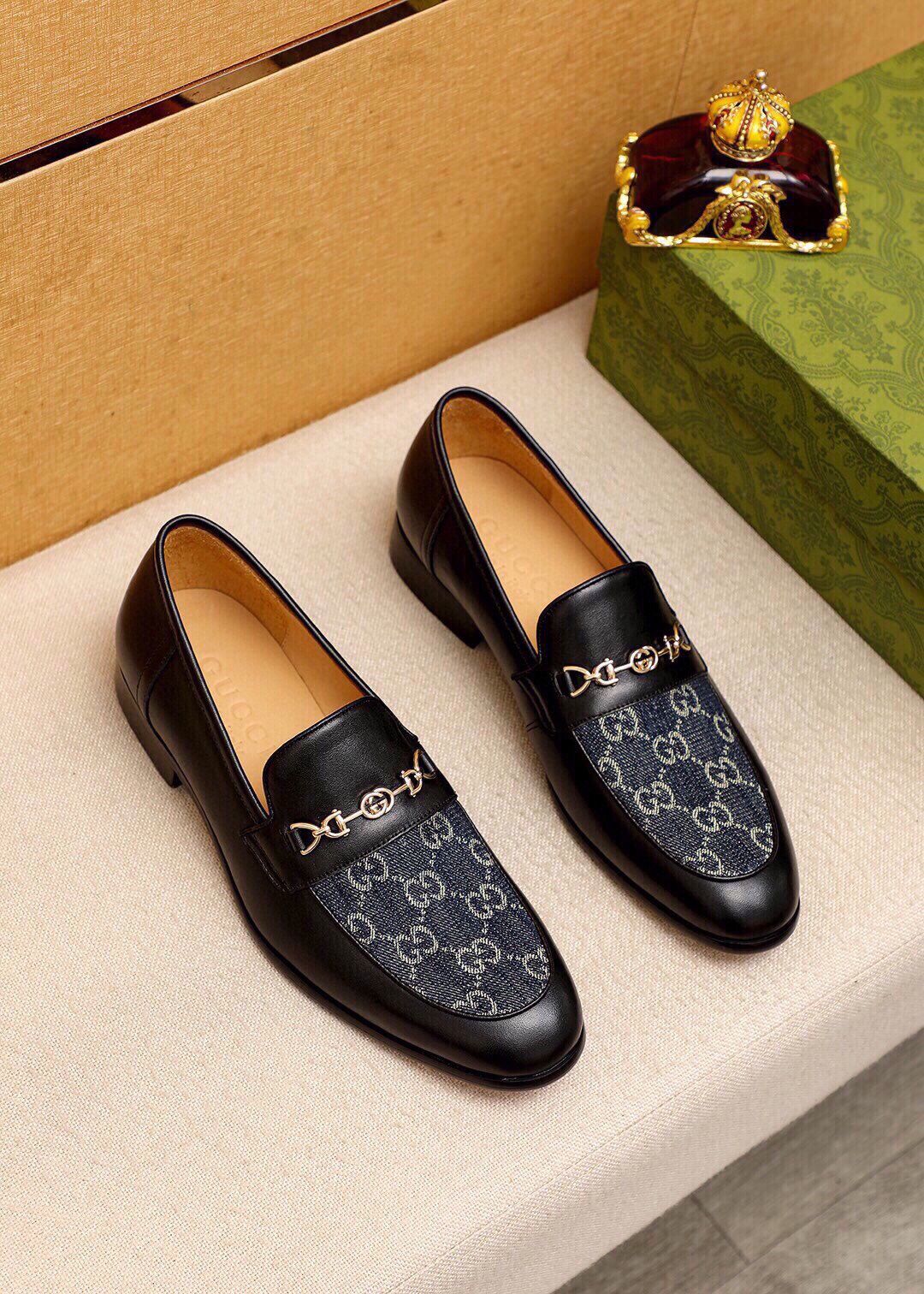 Gucci GG Men’s Leather Shoes With Box New