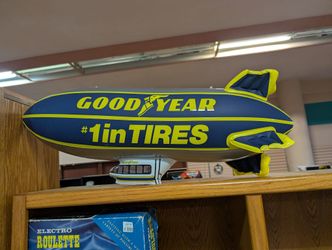 Inflated Goodyear Blimp Advertising Balloon – 23" #1 in TIRES Promo Display Airship