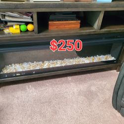 Entertainment Center With Fire Place