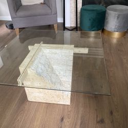 Stone Glass Coffee Table 