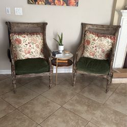 Set Of Two Cane Back Chairs