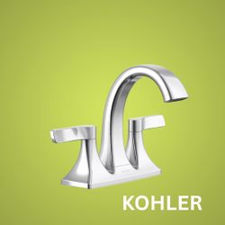 2-Handle, 4-Inch Centerset in Chrome, Kohler Maxton Bathroom Faucet