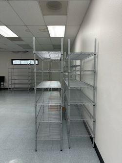6-Tier Commercial Grade Heavy Duty Steel Wire Shelving