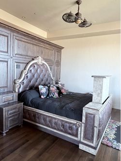 King bed with built in TV