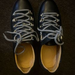 Derby Black Leather Boots