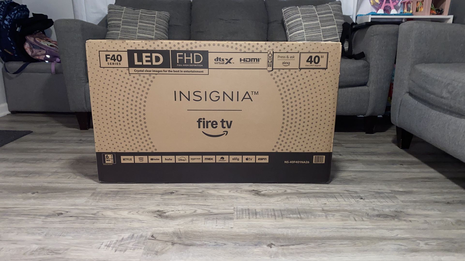 Brand New Sealed 40” Insignia Fire TV (1080p) — NS-40F401NA26