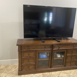 HEAVY DUTY Solid Wood Media Console – MUST GO!