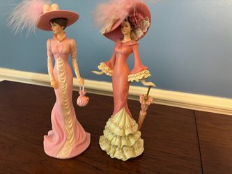 Victorian Lady Figurines Set of 2 - NEW