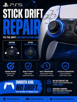 PS5 Controller TMR Stick Upgrade — No More Drift!
