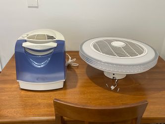 Free humidifier and ceiling fan/light.