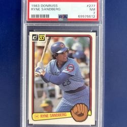 1983 Donruss Ryne Sandberg Rookie Baseball Card Graded PSA 7