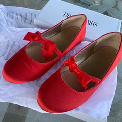 Ruby Red Sophia Bow Tie Ballerina Shoes (Children)