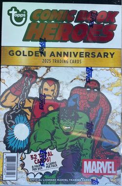 Topps Marvel Comic Book Heroes Golden Anniversary 2025 Trading Cards Box
