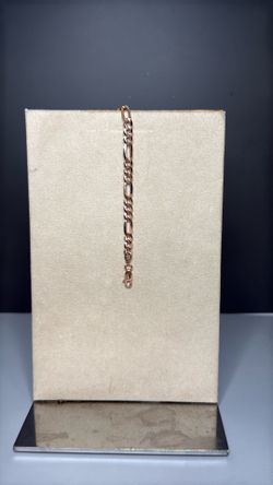 S925 with  rose gold over fígaro bracelet