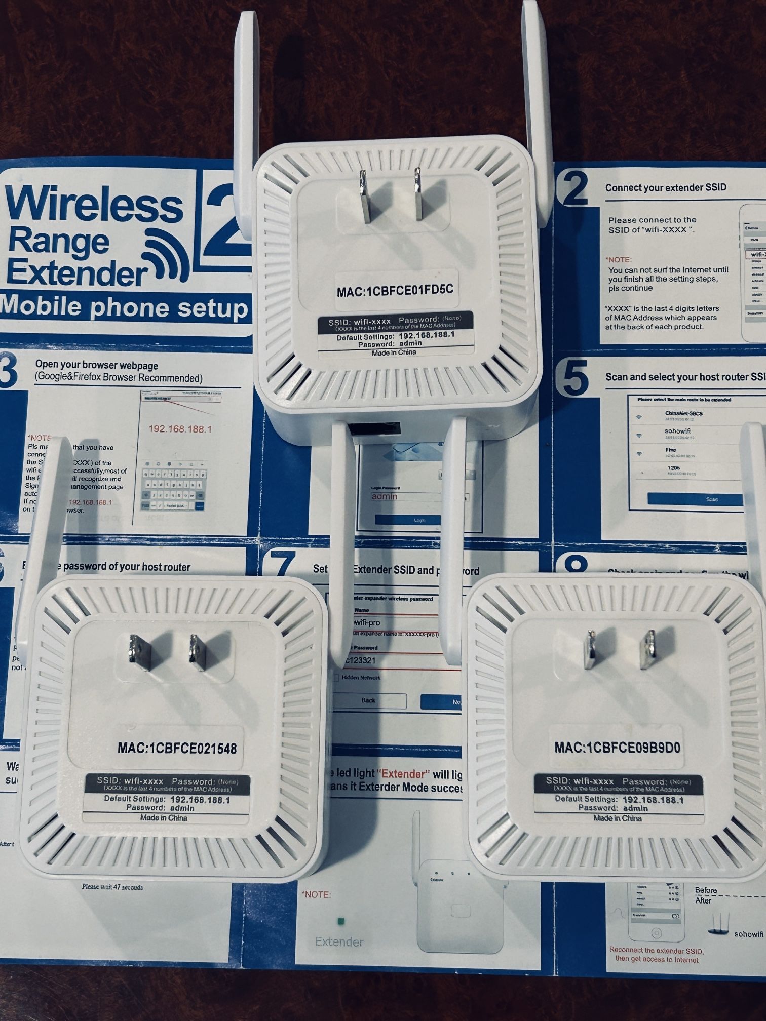 Set Of 3- Wireless Range Extenders in excellent working condition