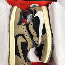 Nike Jordan 1 Travis Scott Mocha Brown Size 9.5