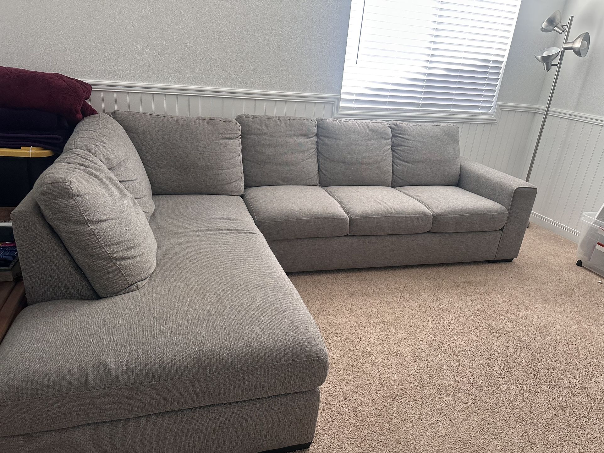 Grey living spaces Sectional Couch