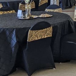 Gold Sequin/sparkly Chair Band- Set Of 80