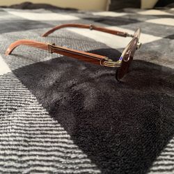 Wood & Silver Cartier Glasses 