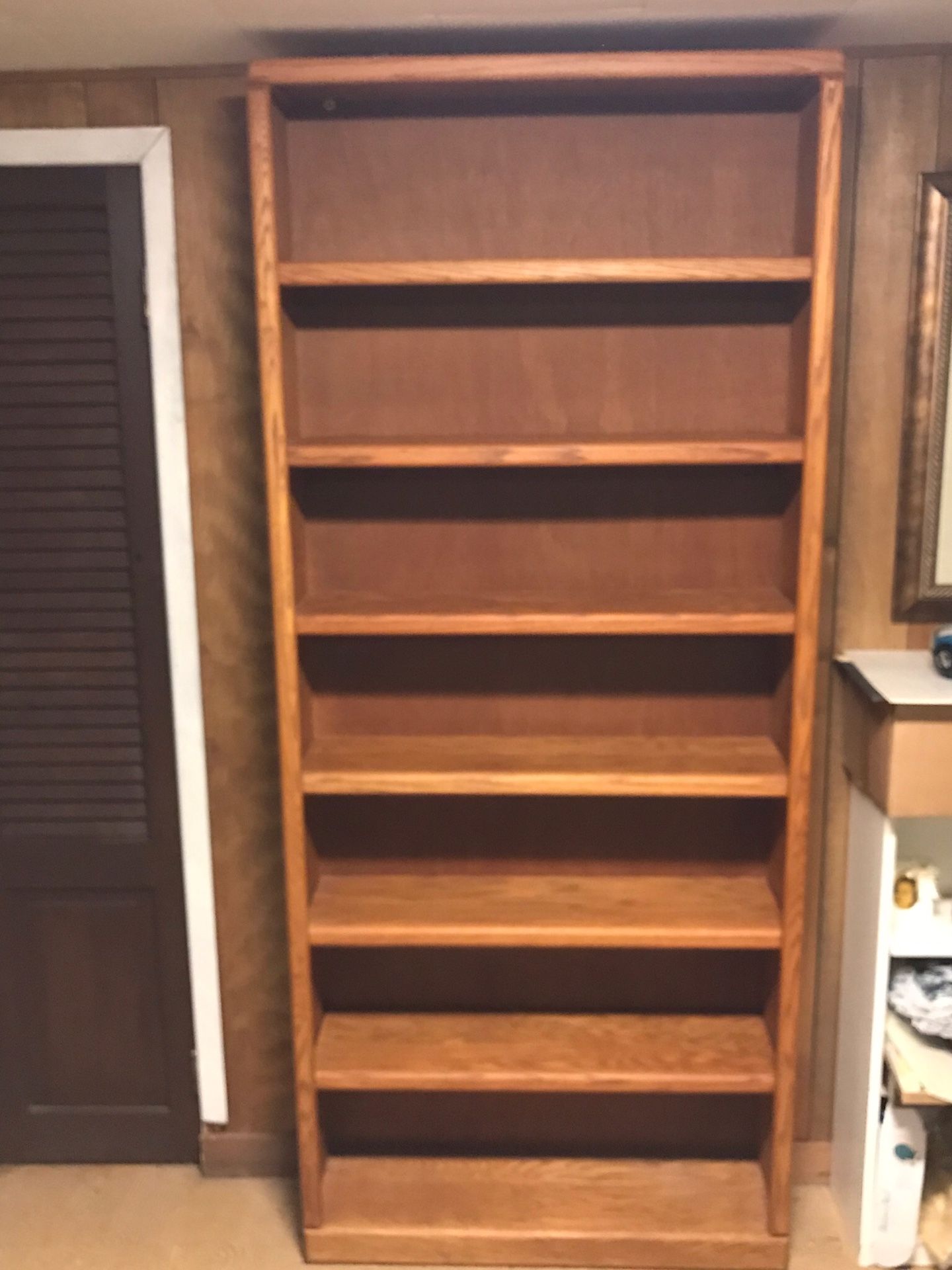 Wooden bookshelves used