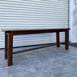 Solid wood farmhouse bench sofa table console table