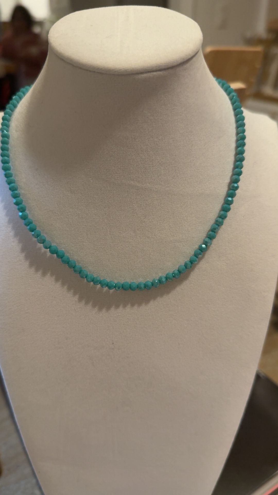 Shimmering Blue Pearl Necklace – Star Detail –Brand New.