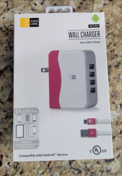 Case Logic 4-Port USB Wall Charger 4.9A