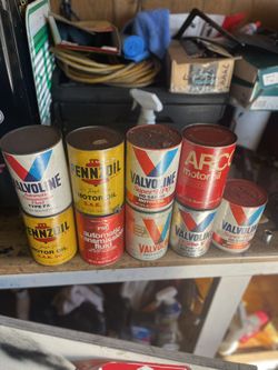 Vintage oil cans