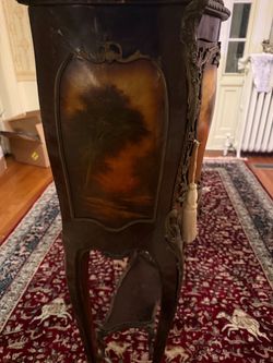 Vintage Louis XV marble top cabinet