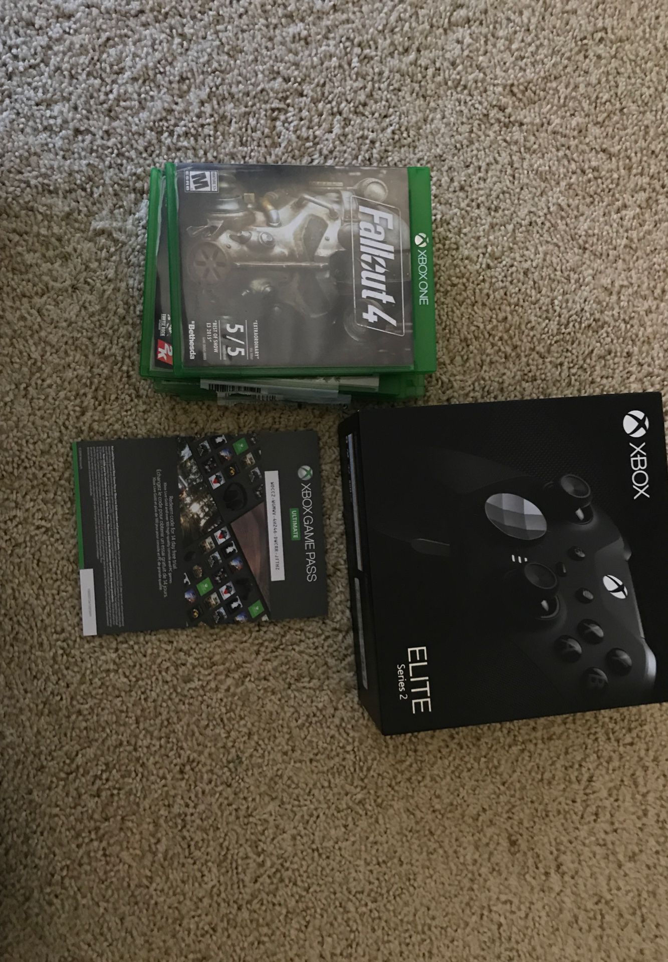 Xbox Elite controller series 2, with four Xbox one games plus Xbox game pass ultimate