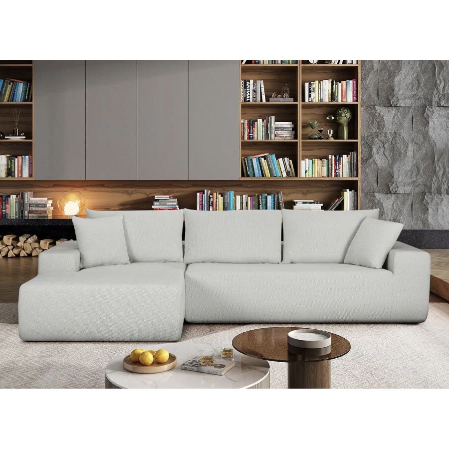 Lounge Style Frameless L-Shaped Sectional Sofa Couch