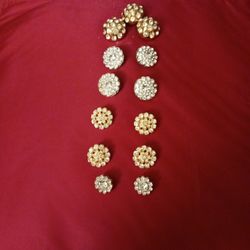 Vintage Rhinestone Buttons Perfect Condition