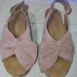 Ugg Camilla Rose Suade Wedge Sandals/ Size 8
