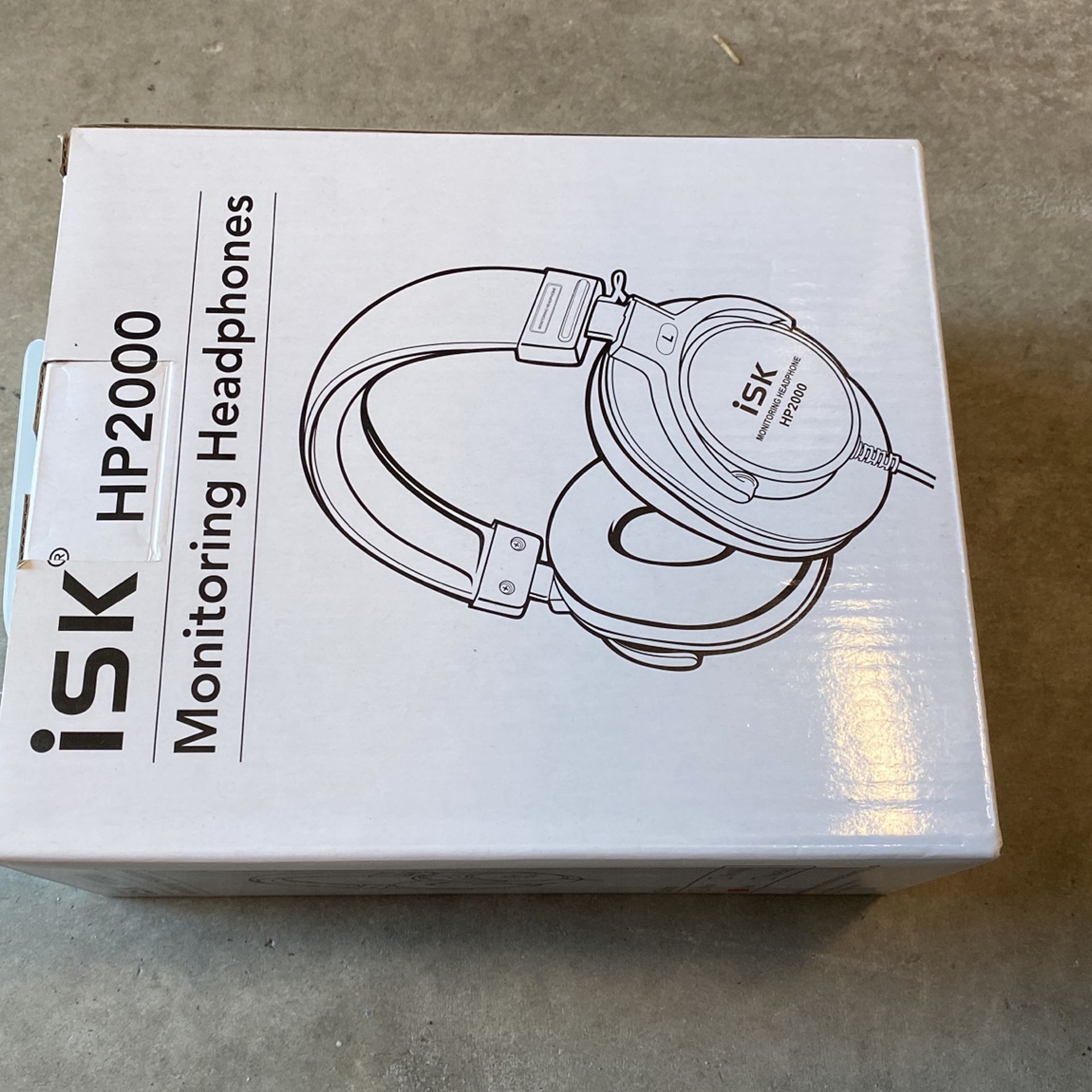 ISK HP2000 Over Ear Closed Monitoring Headphones, Black