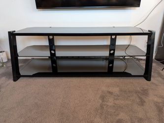 Glass TV Stand 63"wide x 22" deep x 22" tall