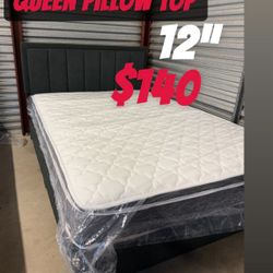 Queen Size Pillow Top Mattress  Only 