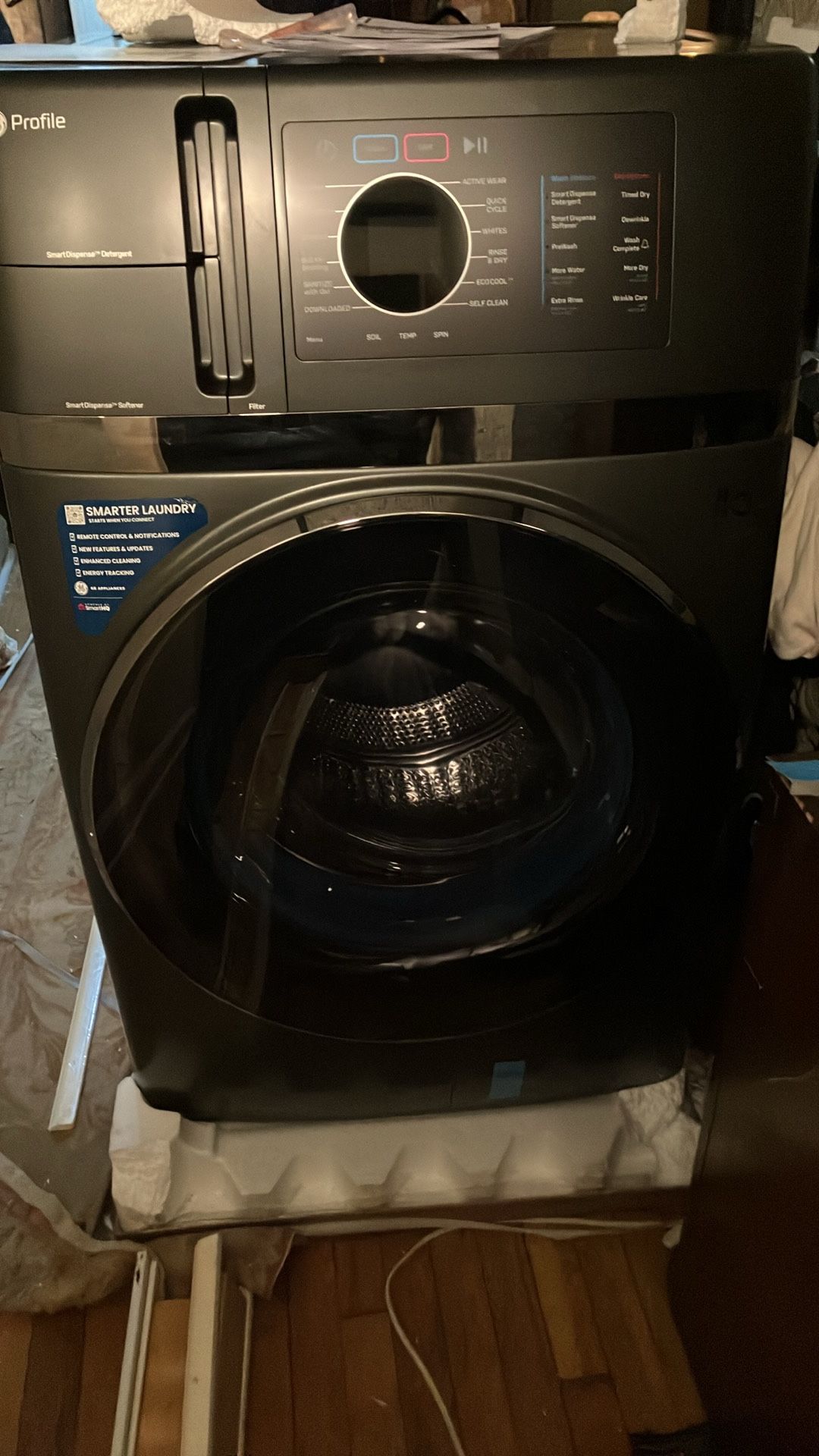 GE Profile 4.8 Cu. Ft. High-Efficiency Smart Combo Electric Washer & Dryer Ventless Heat Pump Tech