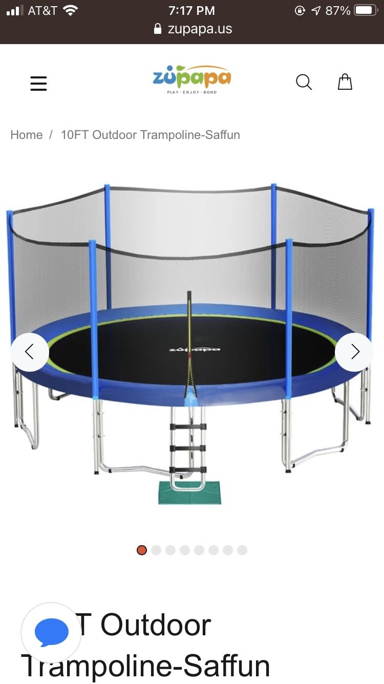 Like New 10’ Trampoline