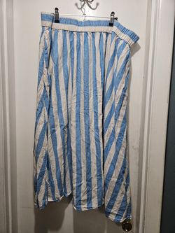 Ladies XL Blue and White Striped A New Day Maxi Skirt