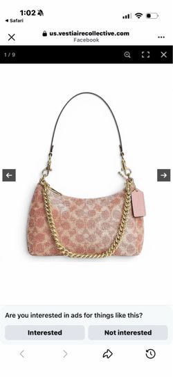 Pink Beaded Teri Coach Bag