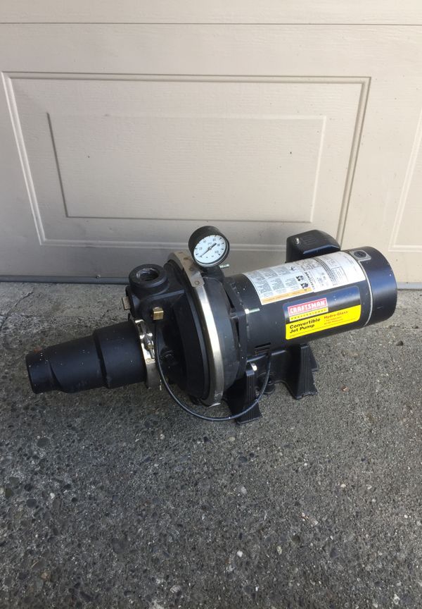 Craftsman professional convertible jet pump hydroglass 1hp for Sale in
