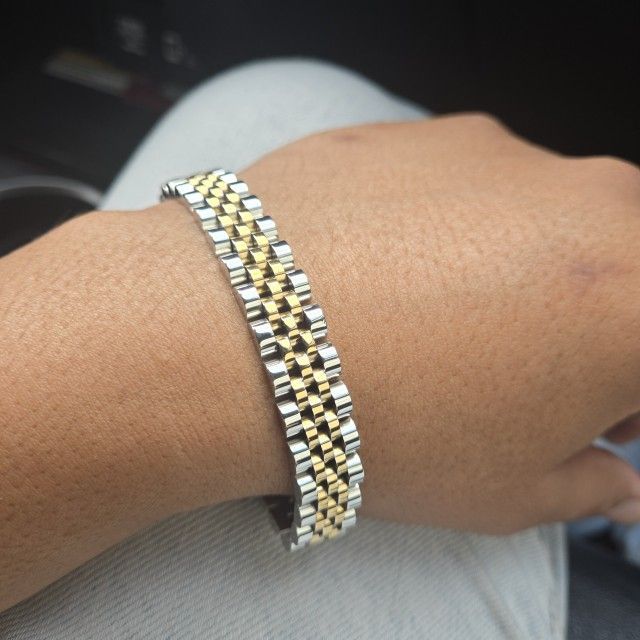 Rolly Two Toned Stainless Steel Bracelet