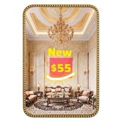 🔥 FOBULE 28x36” Wall Mirror – Gold Frame – Modern & Elegant 🔥
