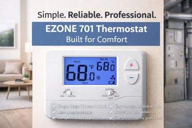 Digital Wall Electronic Non Programmable Single Thermostat 701 Heat / Cool