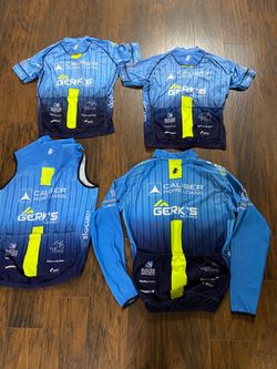 Used custom cycling clothes from Hincapie sportswear Used custom cycling clothes from Hincapie sportswear
