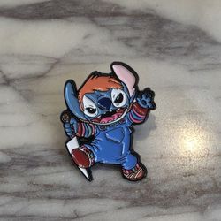 Stitch Chuckie Knife Enamel Pin 