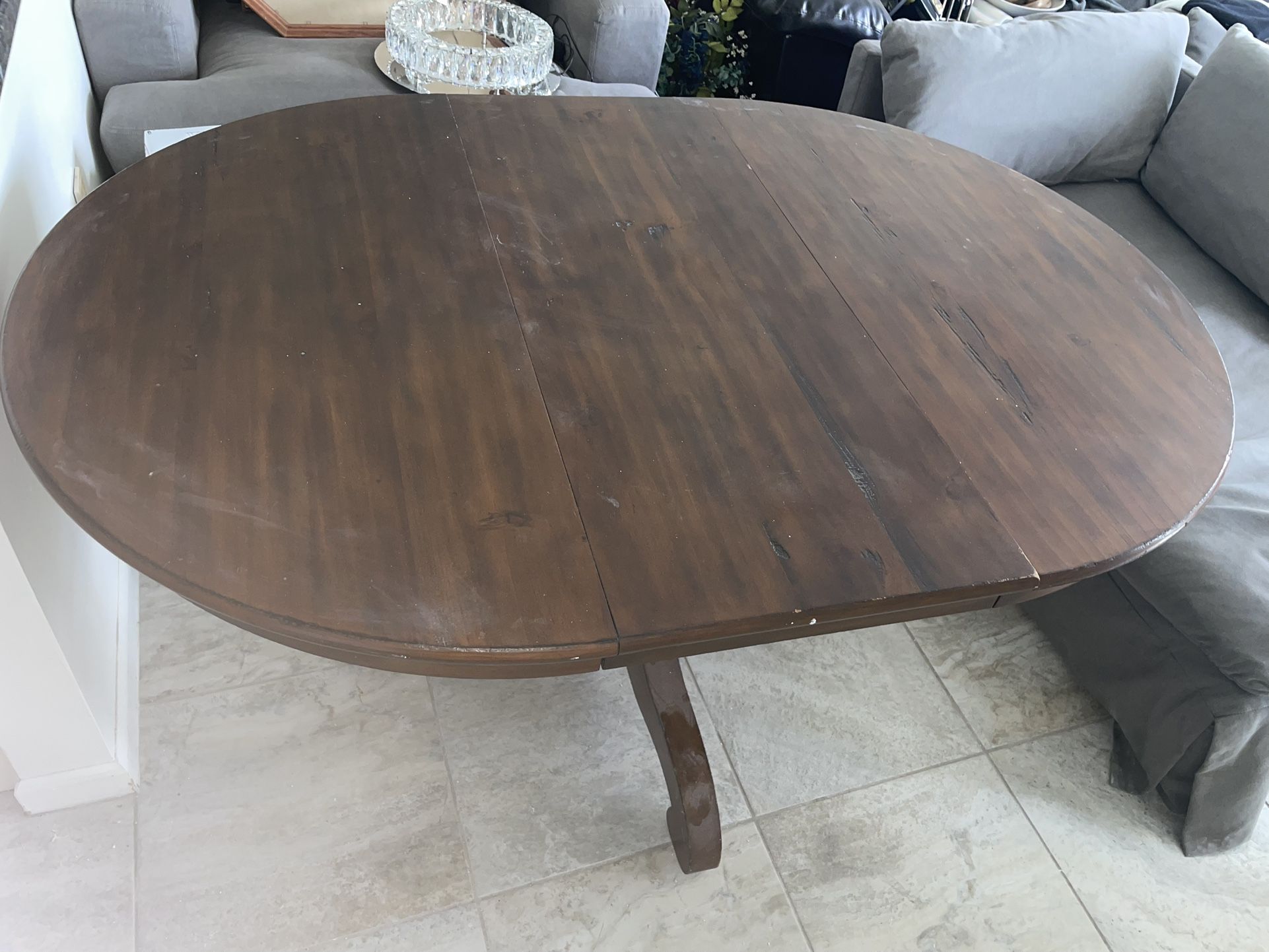 Wooden Dining Table - Seats Up To Six - Extendable